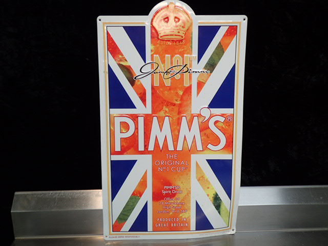 lot 9186 image: Pimms Metal Wall Art