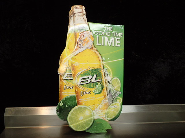lot 9187 image: Bud Light Lime Metal Wall Art