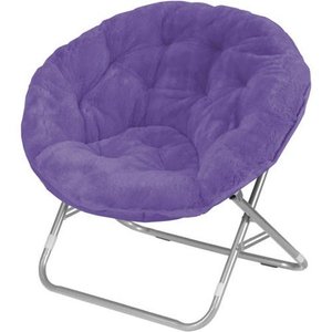 lot 7949 image: Mainstays Faux-Fur Saucer Chair, Available in Multiple Colors