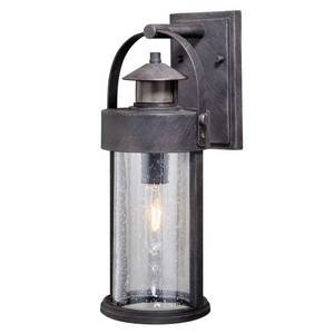 lot 7969 image: Cumberland Iron Motion Sensor Dusk-to-Dawn Outdoor Wall Light - 6-in W x 16-in H x 8-in D- Retail$199.49
