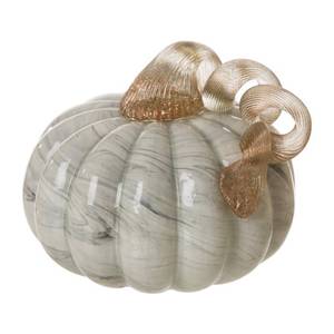 lot 7976 image: Glitzhome Small Short Glass Pumpkin