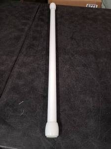 lot 8058 image: Zenna Home Neverrust Aluminum Tension Shower Rod, 30 To 43-inch, White