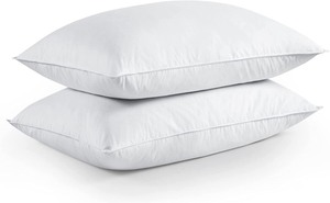 lot 7993 image: Puredown Down Feather Pillow Set Of 2 Standard