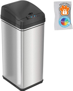 lot 8008 image: iTouchless 13 Gallon Pet-Proof Sensor Trash Can&nbsp