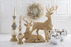 lot 8016 image: K&K Interiors 29 Gold Resin Deer