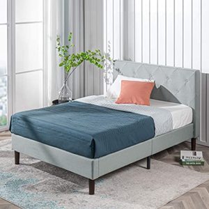 lot 8039 image: ZINUS Shalini Upholstered Platform Bed Frame, Full