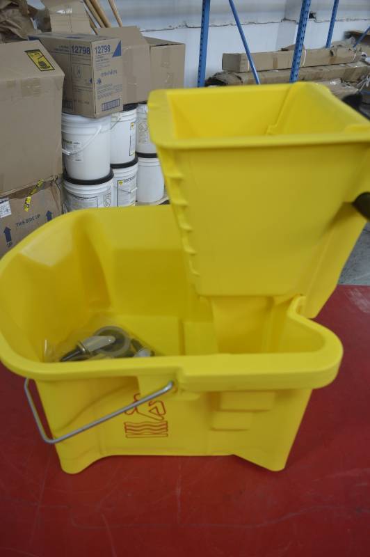 lot 2207 image: COMMERCIAL MOP BUCKET WITH WRINGER