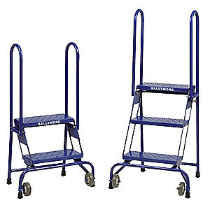lot 2031 image: FOLDING ROLLING LADDER