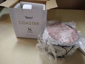 lot 4450 image: absorbent stone coasters for decor rust look