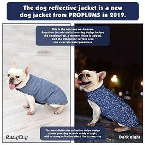 lot 4462 image: PROPLUMS Reflective Dog Winter Jacket, Windproof Waterproof Dog Sweater for Cold Weather with Reflective Strips Best Gift for Medium Dogs