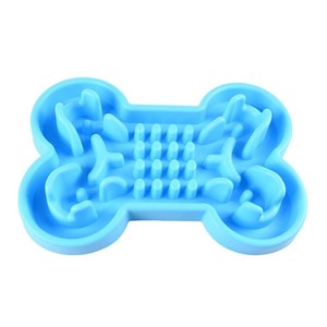 lot 4484 image: Creative Pet Bowl Bone Shaped Anti-Schling Dog Bowl Slow Feeder Slow Feed Bowl for Dog Anti Schling