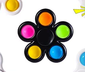 lot 4495 image: wellvo Pop Fidget Toy 2 Pack Fidget Spinners Kids Party Favors Goodie Bag Stuffers ADHD Anxiety Stress Relief Sensory Fidget Toys for Kids Birthday Halloween Christmas Return Gifts