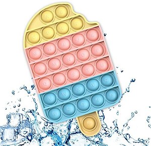 lot 4539 image: Push Pop Bubbles Fidget Sensory Toy, Silicone Bubble Popper Soft Squeeze Toy Gifts for Adults Kids Women Desktop Game Toy for Autism Special Needs (icecream