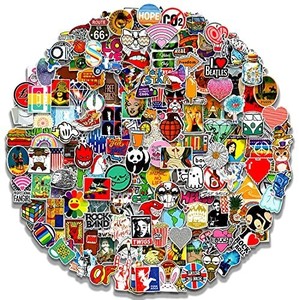 lot 4571 image: 200pcs Sticker Packs for Adults Random Stickers Cool Graffiti Decals, Durable Vinyl Stickers for Flask, Laptop,Water Bottles,Skateboard,Luggage,Bicycle stickers may vary from stock photo please see actual pictures