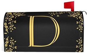 lot 4572 image: KLATIE Mailbox Cover,Letter D Aesthetic Magnetic Mailbox,Waterproof Personalized Mailbox Covers with Initials,Post Mailbox Wraps for Home Garden Decor, 18x21inch Standard Size
