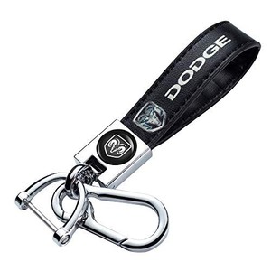 lot 4577 image: Leather keychain for Dodge Cars,for Dodge Car Logo Keychain,Suit for Dodge Challenger Dakota Charger Ram 1500 Durango Caravan Key Chain,Business Gift,Black