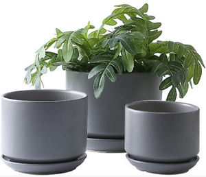 lot 4611 image: YISHANG Succulent Plant Pots,6.75.34.1 in Glazed Ceramic Planters
