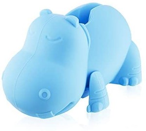 lot 4648 image: Bath Tub Faucet Protection Spout Cover for Baby Safety, Hippo - Blue