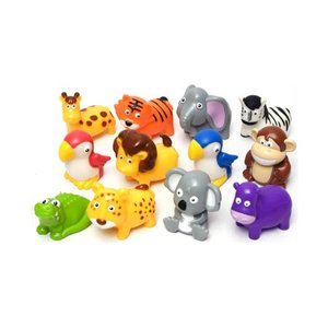lot 4650 image: BOLEY 12 Piece Bucket of Zoo Animal Figures