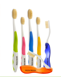 lot 4661 image: Doctor Plotka MOUTH WATCHERS GIFT PACK OF 2 ADULT, 2 YOUTH AND 2 TRAVEL toothbrush pack