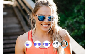 lot 4662 image: feidu retro clear polarized sunglasses