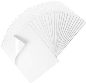 lot 4666 image: Premium Printable Vinyl Sticker Paper for Inkjet Printer -5x11 inches 48 sheets