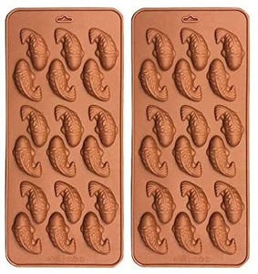 lot 4684 image: 2Pcs 18 Cavity Koi Fish Chocolate Molds, Goldfish Carp Silicone Hard Candy Gummy Keto Fat Bombs Making Molds Ice Cube Trays Crayon Resin Mould