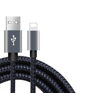 lot 4689 image: Braided Nylon Colored iPhone Cable 3 pack 10 ft each