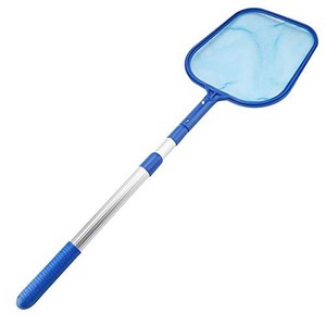 lot 4710 image: IronBuddy Pool Skimmer Net with 17-41 inch Telescopic Pole Leaf Skimmer Fine Mesh Rake Net for Swimming Pool Hot Tub Spa Pond Cleaning close the pool clean