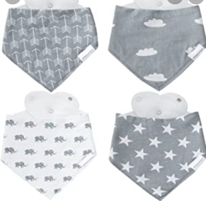 lot 4721 image: springspirit baby bandana bibs grey