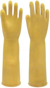 lot 7498 image: Thick, Waterproof, Anti-Slip, ShoouBau Industrial Gloves, Palm Size 9.5 Yellow