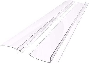 lot 7606 image: Silicone Gap Cover, (2 Pack) Silicone Gap filler Stopper Kitchen Stove Counter Gap Covers - Flexible Stove Space Fillers, Food Grade (25 Inches, Semi Clear