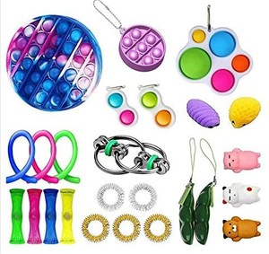 lot 4724 image: Fidget Toys �� Stress Relief Toys for Focus & Calm �� Toy Box & Party Favor Fidget Pack  Reusable Bag (Colorful) varies slightly from stock photo