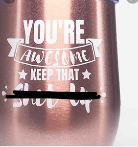 lot 4749 image: Funny Thank You Gifts - Youre Awesome Tumbler ( s word blanked out for pictures only