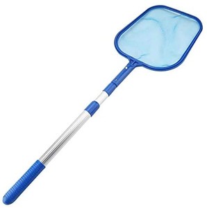 lot 7645 image: IronBuddy Pool Skimmer Net with 17-41 inch Telescopic Pole Leaf Skimmer Fine Mesh Rake Net for Swimming Pool Hot Tub Spa Pond Cleaning