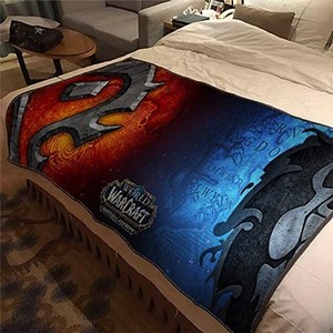 lot 7725 image: World of Warcraft Flannel Warm Soft Plush on The Sofa Bed Blanket Suitable for Air Conditioning Blanket Nap Blanket (60x80 in