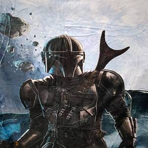 lot 7727 image: The Mandalorian And The Child Fleece Blanket 60x50