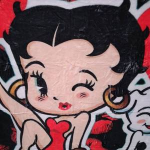 lot 7728 image: sadie mae betty boop blanket 50x40