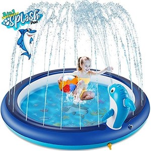 lot 7803 image: Water Sprinkle Spray Pad Baby Pool with Dolphin