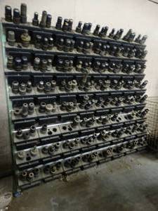 lot 1020 image: CNC Tool Parts with Stand  Holder