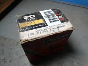 lot 1057 image: Federal 20Ga Shells - Partial Box