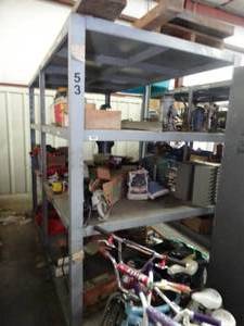 lot 1062 image: Heavy Metal Shelf  8.5ft x 4.5ft x 7ft - Must Be Removed Only On Last Day of Auction Pick-Up