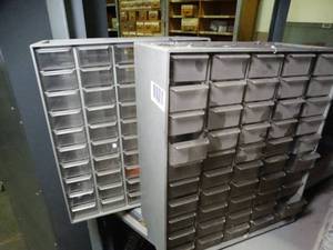 lot 1079 image: 2 Plastic Fastener  Craft Organizers