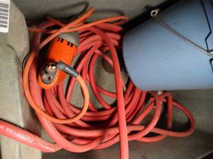 lot 1107 image: Air Hose and Electric drill
