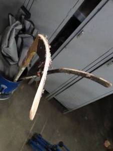 lot 1110 image: Hockey Sticks - Cowboys Trash Can - Portable Chair
