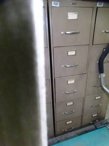lot 1202 image: 5 Drawer Metal File Cabinet