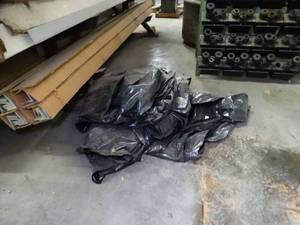 lot 1208 image: Large Black Plastic Drop Cloth