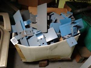 lot 1393 image: Blue Metal File Cabinet  Parts