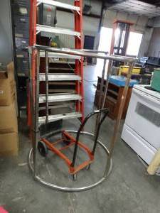 lot 1466 image: 2 Piece Circular Clothes Rack