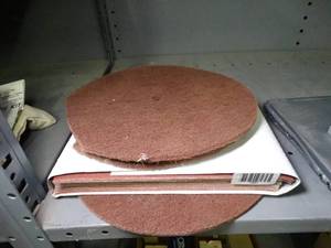 lot 1531 image: Large Square Sand Paper and Round Burnish Pads